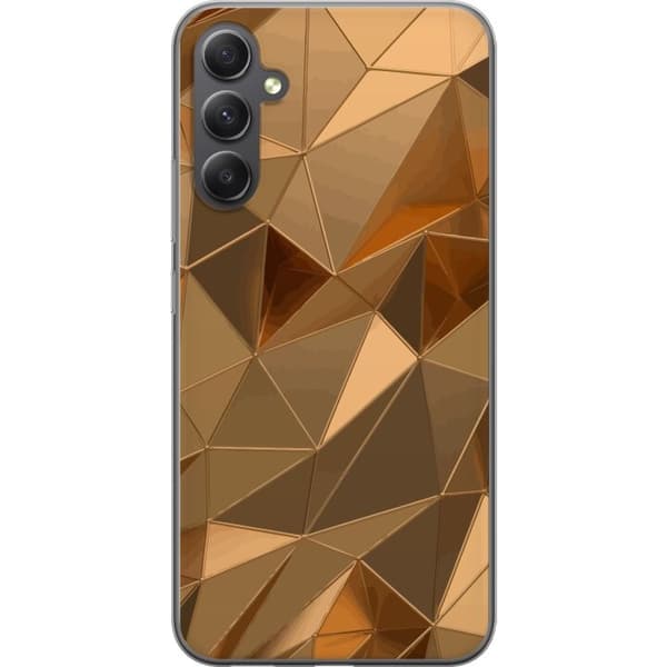 Mobilskal till Samsung Galaxy S23 FE med 3D Guld motiv