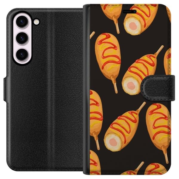 Tegnebogsetui til Samsung Galaxy S23+ med Kyllingedrumstick motiv