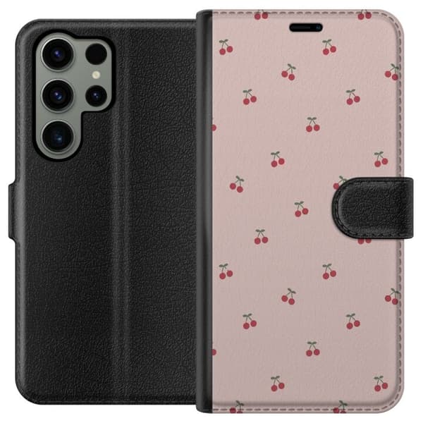 Lommeboketui til Samsung Galaxy S23 Ultra med Kirsebær motiv