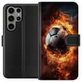 Miniatyrbilde 1 av 4: Lommeboketui til Samsung Galaxy S23 Ultra med Fotball motiv