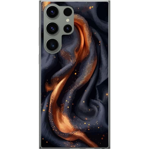 Mobildeksel til Samsung Galaxy S23 Ultra med Brennende silke motiv