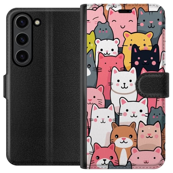 Lommeboketui til Samsung Galaxy S24+ med Kattmønster motiv