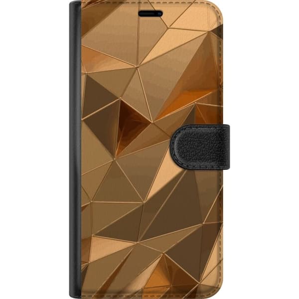 Lommeboketui til Samsung Galaxy S24+ med 3D Gull motiv