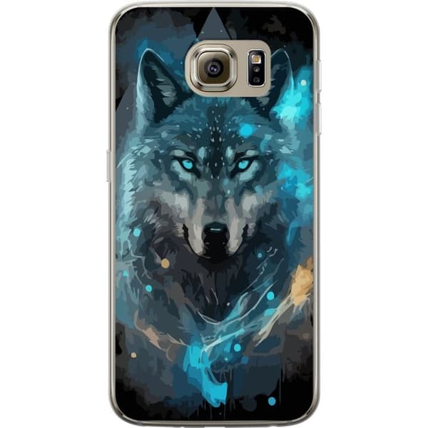Kännykkäkuori Samsung Galaxy S6-laitteelle, jossa on Susi kuvio