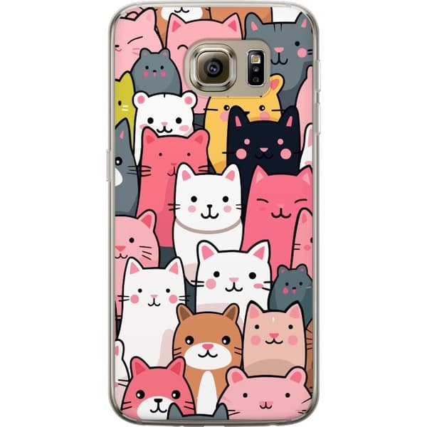 Mobilskal till Samsung Galaxy S6 med Kattmönster motiv