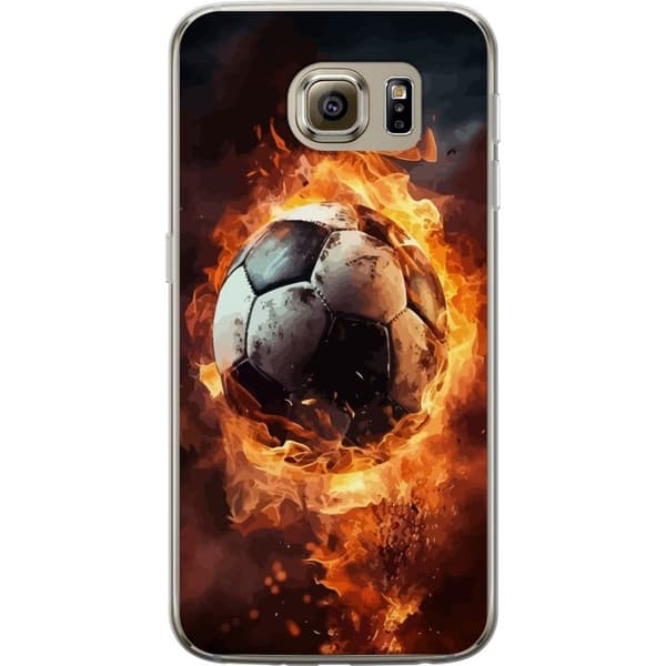 Mobilcover til Samsung Galaxy S6 med Fodbold motiv