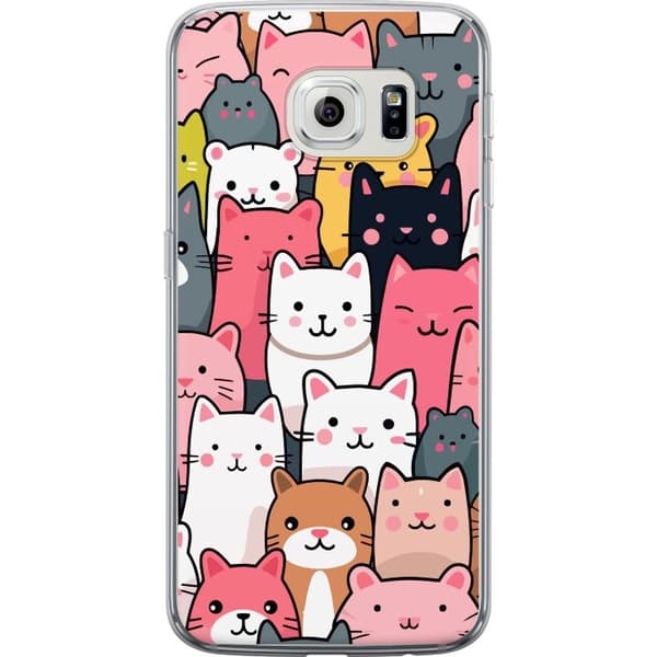Mobilcover til Samsung Galaxy S6 edge med Katte mønster motiv