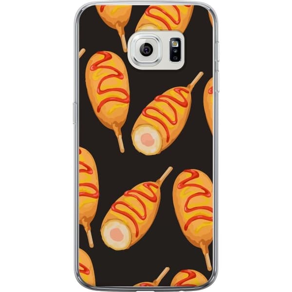Mobilcover til Samsung Galaxy S6 edge med Kyllingedrumstick motiv