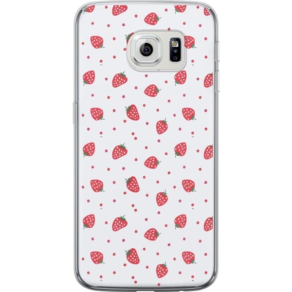 Kännykkäkuori Samsung Galaxy S6 edge-laitteelle, jossa on Mansikat kuvio
