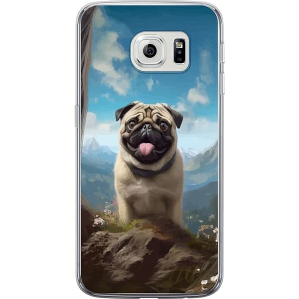 Kännykkäkuori Samsung Galaxy S6 edge-laitteelle, jossa on Iloinen Koira kuvio
