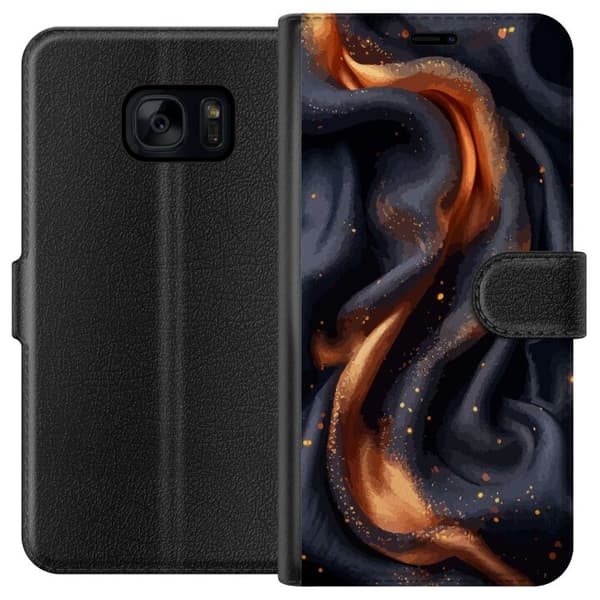 Lommeboketui til Samsung Galaxy S7 med Brennende silke motiv