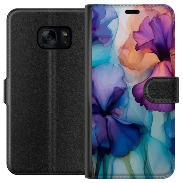 Lommeboketui til Samsung Galaxy S7 med Magiske blomster motiv