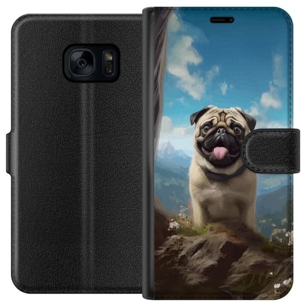 Lommeboketui til Samsung Galaxy S7 med Glad Hund motiv