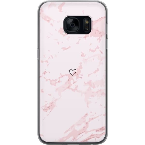 Mobildeksel til Samsung Galaxy S7 med Rosa Hjerte motiv