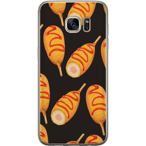 Mobilcover til Samsung Galaxy S7 edge med Kyllingedrumstick motiv