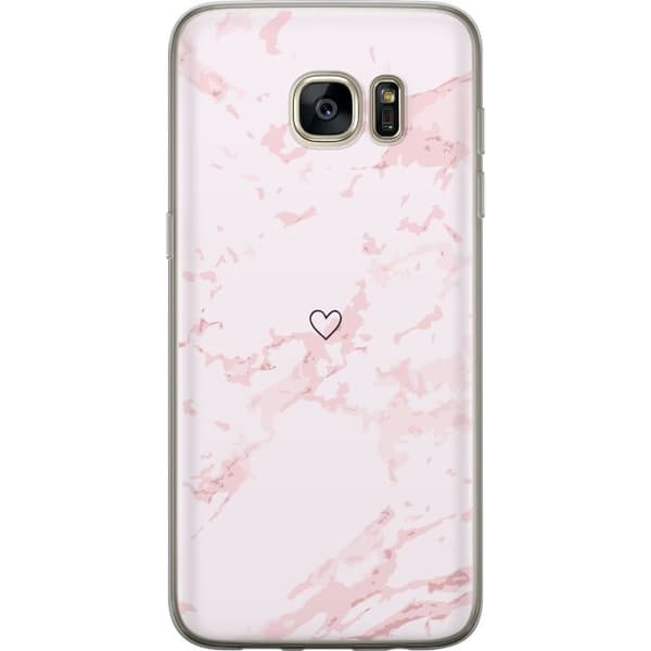 Mobilskal till Samsung Galaxy S7 edge med Rosa Hjärta motiv