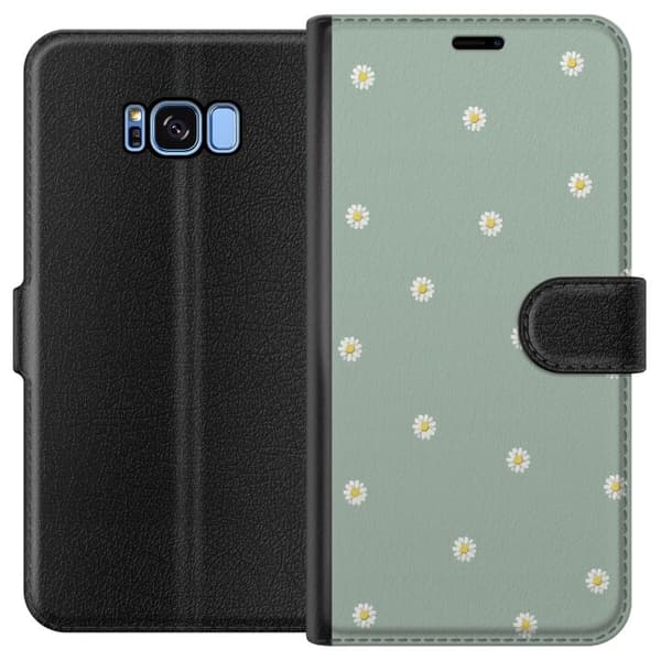 Plånboksfodral till Samsung Galaxy S8 med Prästkragar motiv
