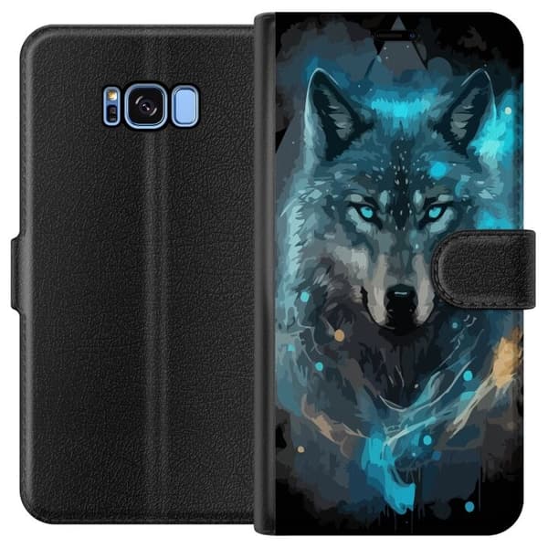 Plånboksfodral till Samsung Galaxy S8 med Varg motiv