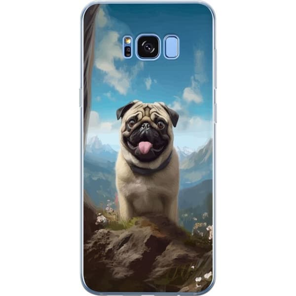 Kännykkäkuori Samsung Galaxy S8-laitteelle, jossa on Iloinen Koira kuvio