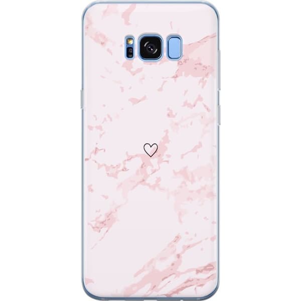 Mobilcover til Samsung Galaxy S8 med Rosa Hjerte motiv