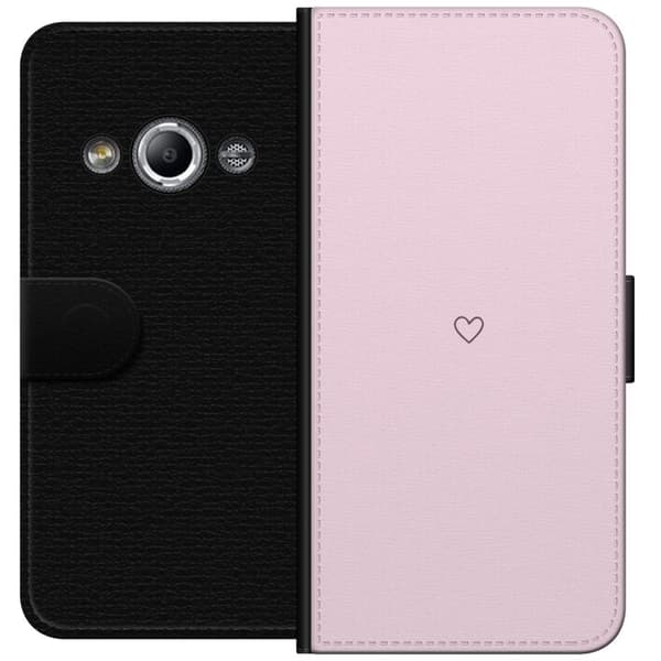 Lommeboketui til Samsung Galaxy Xcover 3 med Hjerte motiv