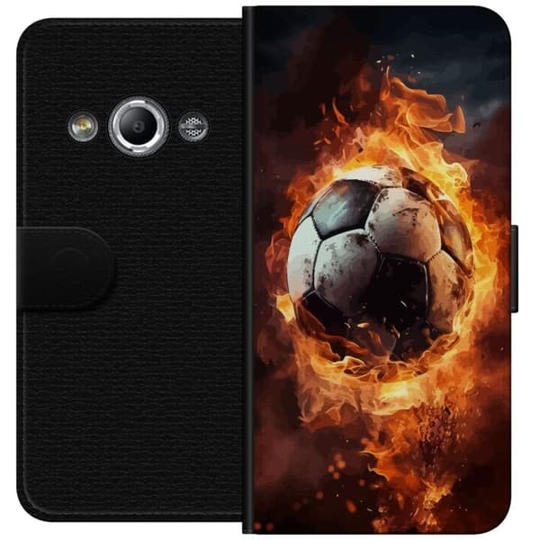 Lommeboketui til Samsung Galaxy Xcover 3 med Fotball motiv