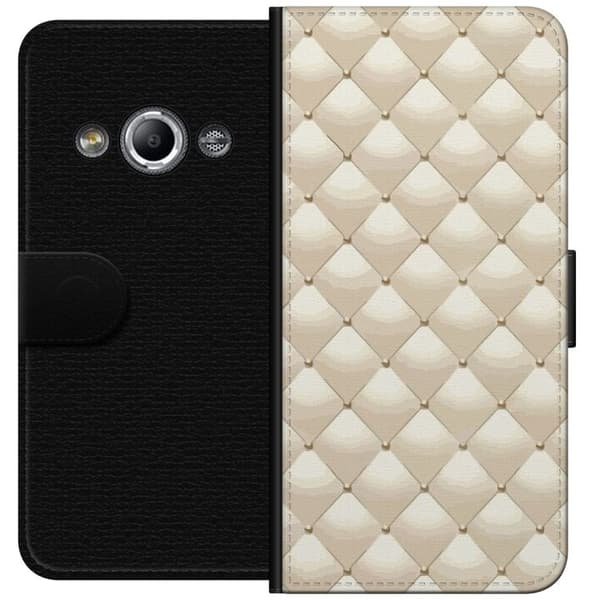 Lommeboketui til Samsung Galaxy Xcover 3 med Gullglans motiv