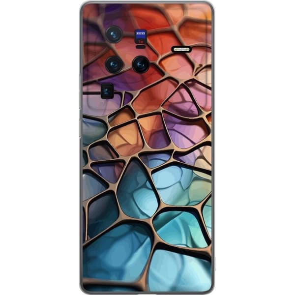 Kännykkäkuori vivo X80 Pro-laitteelle, jossa on Metallikuviointi kuvio