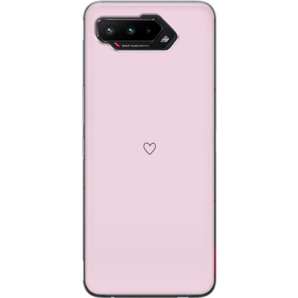 Kännykkäkuori Asus ROG Phone 5-laitteelle, jossa on Sydän kuvio