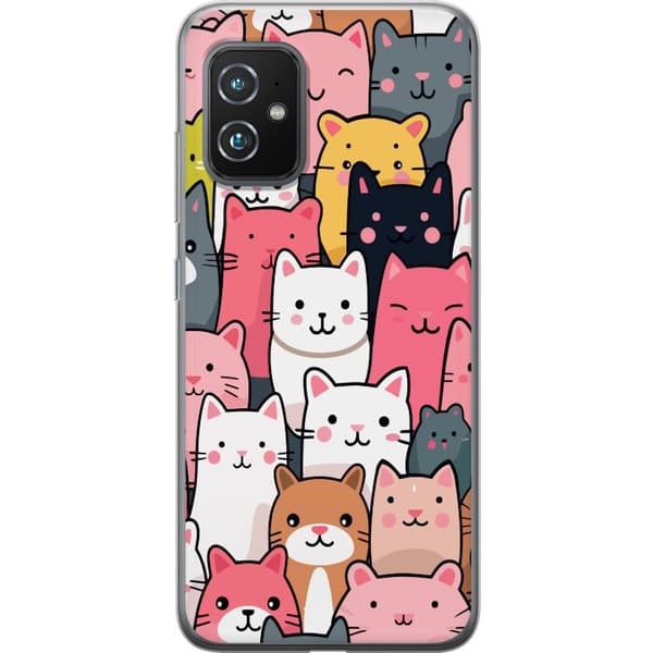 Mobilcover til Asus Zenfone 8 med Katte mønster motiv