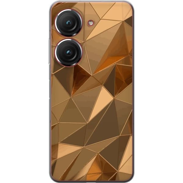 Mobilcover til Asus Zenfone 9 med 3D Guld motiv