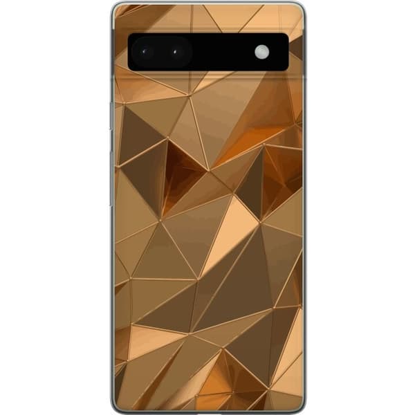 Kännykkäkuori Google Pixel 6a-laitteelle, jossa on 3D Kulta kuvio