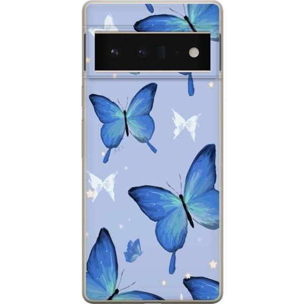 Mobildeksel til Google Pixel 6 Pro med Blå sommerfugler motiv
