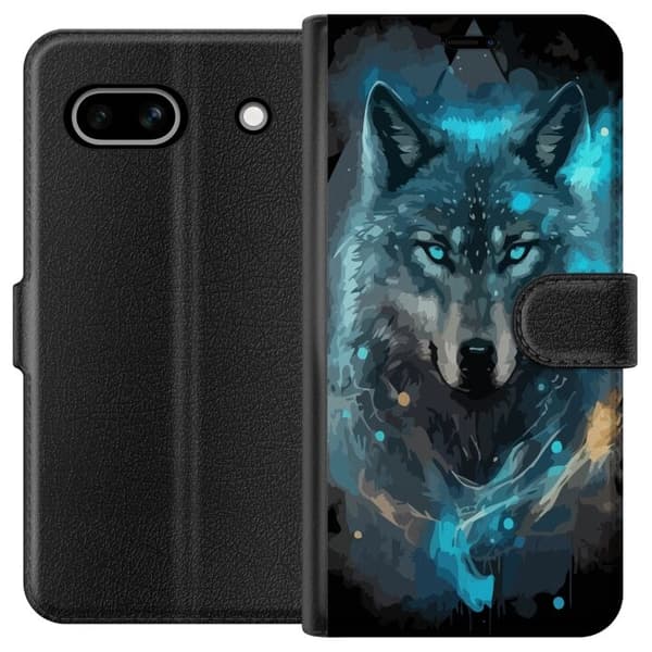 Tegnebogsetui til Google Pixel 7a med Ulve motiv
