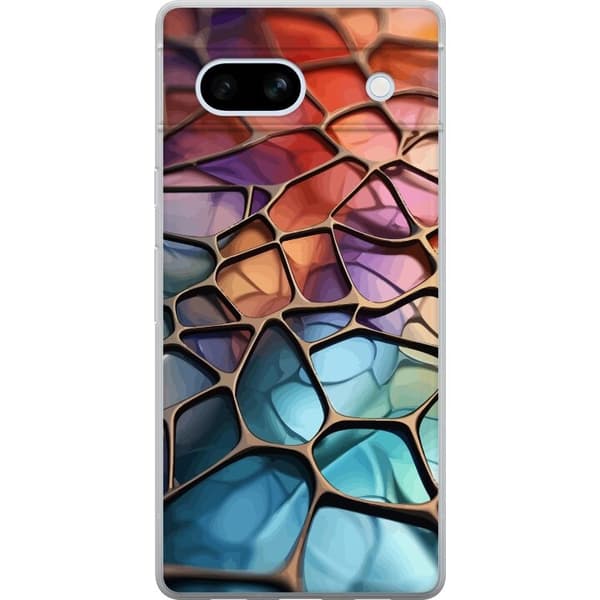 Kännykkäkuori Google Pixel 7a-laitteelle, jossa on Metallikuviointi kuvio
