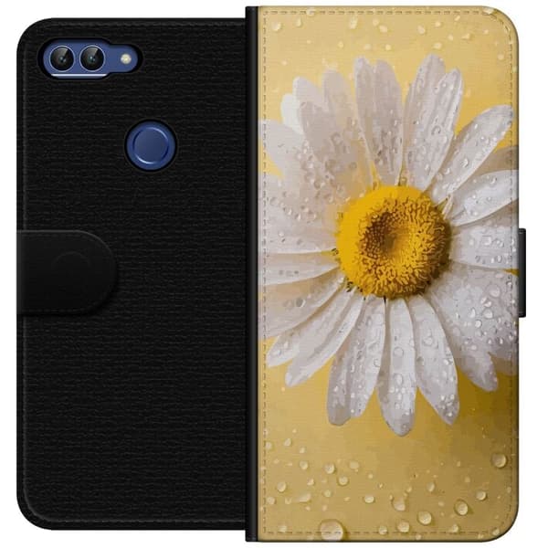Tegnebogsetui til Huawei P smart med Porcelænsblomst motiv