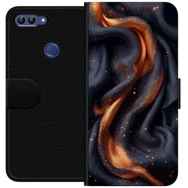 Tegnebogsetui til Huawei P smart med Brandigt silke motiv