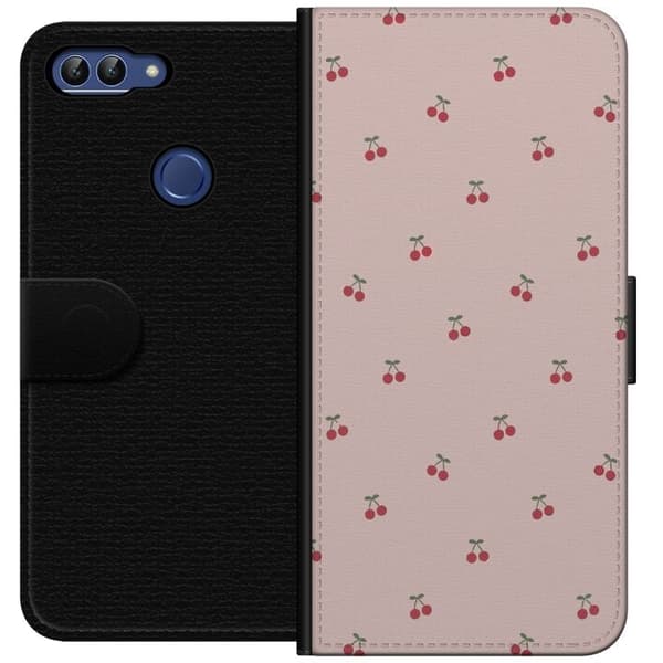 Tegnebogsetui til Huawei P smart med Kirsebær motiv