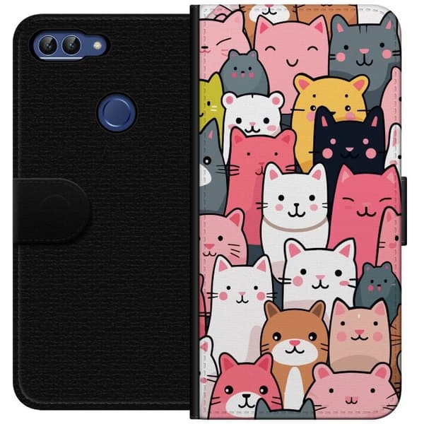 Lommeboketui til Huawei P smart med Kattmønster motiv