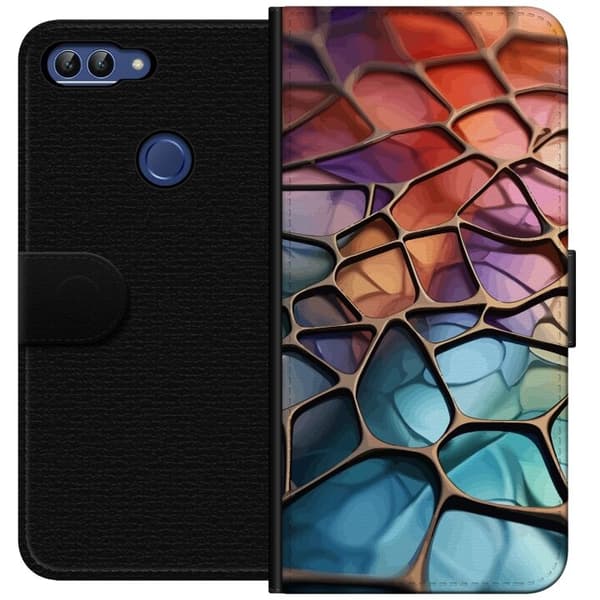 Tegnebogsetui til Huawei P smart med Metallict mønster motiv