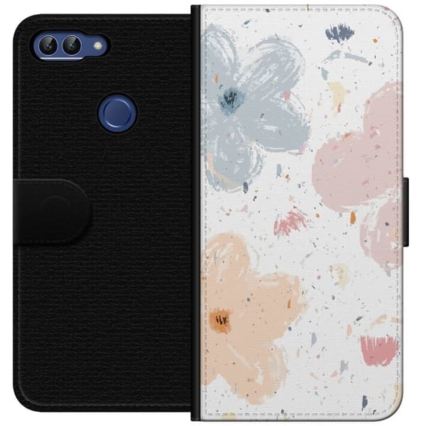 Lompakkokotelo Huawei P smart-laitteelle, jossa on Kukat kuvio
