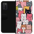 Pikkukuva 1 / 4: Lompakkokotelo Samsung Galaxy A03s-laitteelle, jossa on Kissan kuviointi kuvio