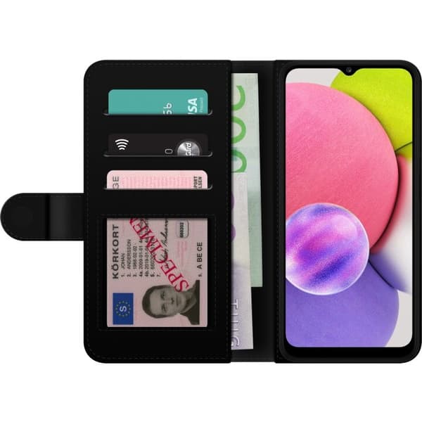 Tegnebogsetui til Samsung Galaxy A03s med Guldglans motiv