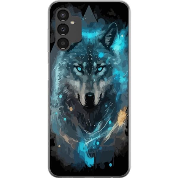 Kännykkäkuori Samsung Galaxy A04s-laitteelle, jossa on Susi kuvio