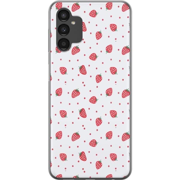 Kännykkäkuori Samsung Galaxy A04s-laitteelle, jossa on Mansikat kuvio