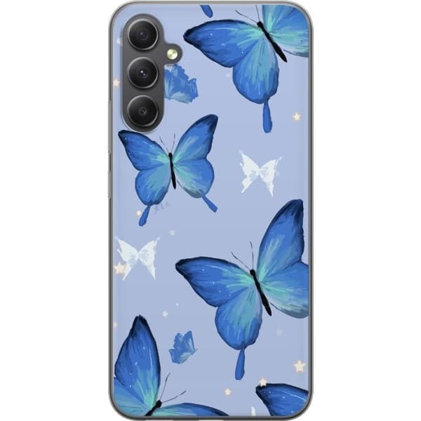 Mobilcover til Samsung Galaxy A05s med Blå sommerfugle motiv