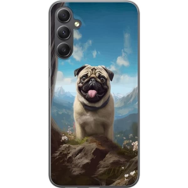 Kännykkäkuori Samsung Galaxy A05s-laitteelle, jossa on Iloinen Koira kuvio