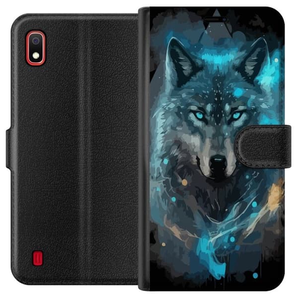 Lommeboketui til Samsung Galaxy A10 med Ulve motiv