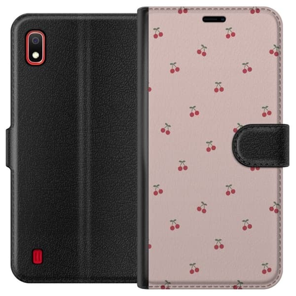 Lompakkokotelo Samsung Galaxy A10-laitteelle, jossa on Kirsikka kuvio