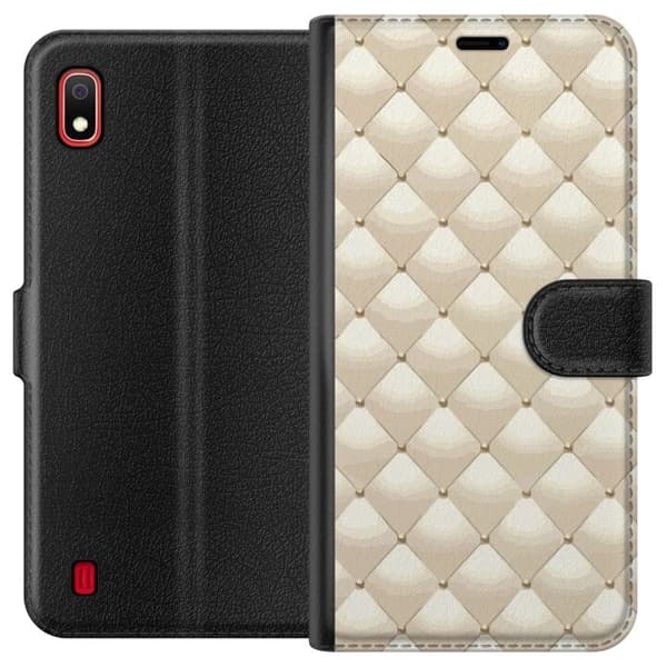 Lommeboketui til Samsung Galaxy A10 med Gullglans motiv